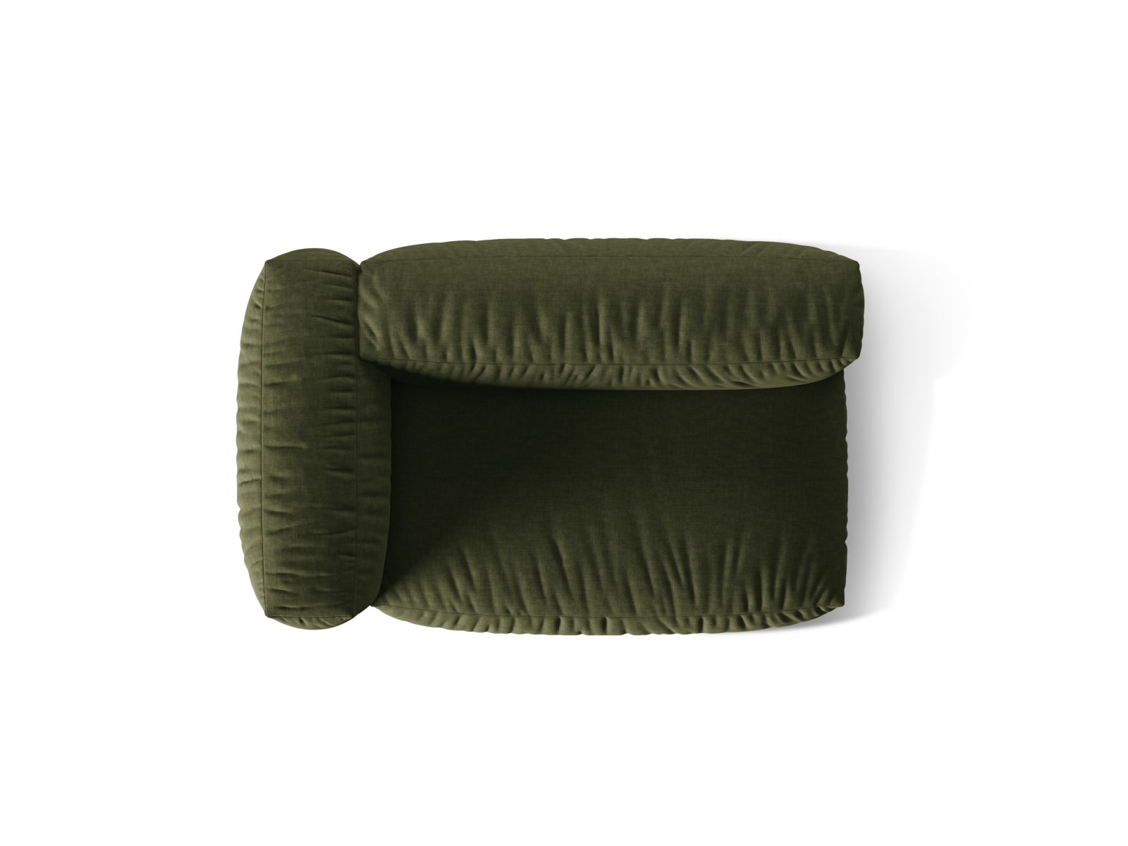Eleganter linker 1-Sitzer des Martina Moduls in Green-Boston, ideal für stilvolle Wohnräume und entspannte Momente.