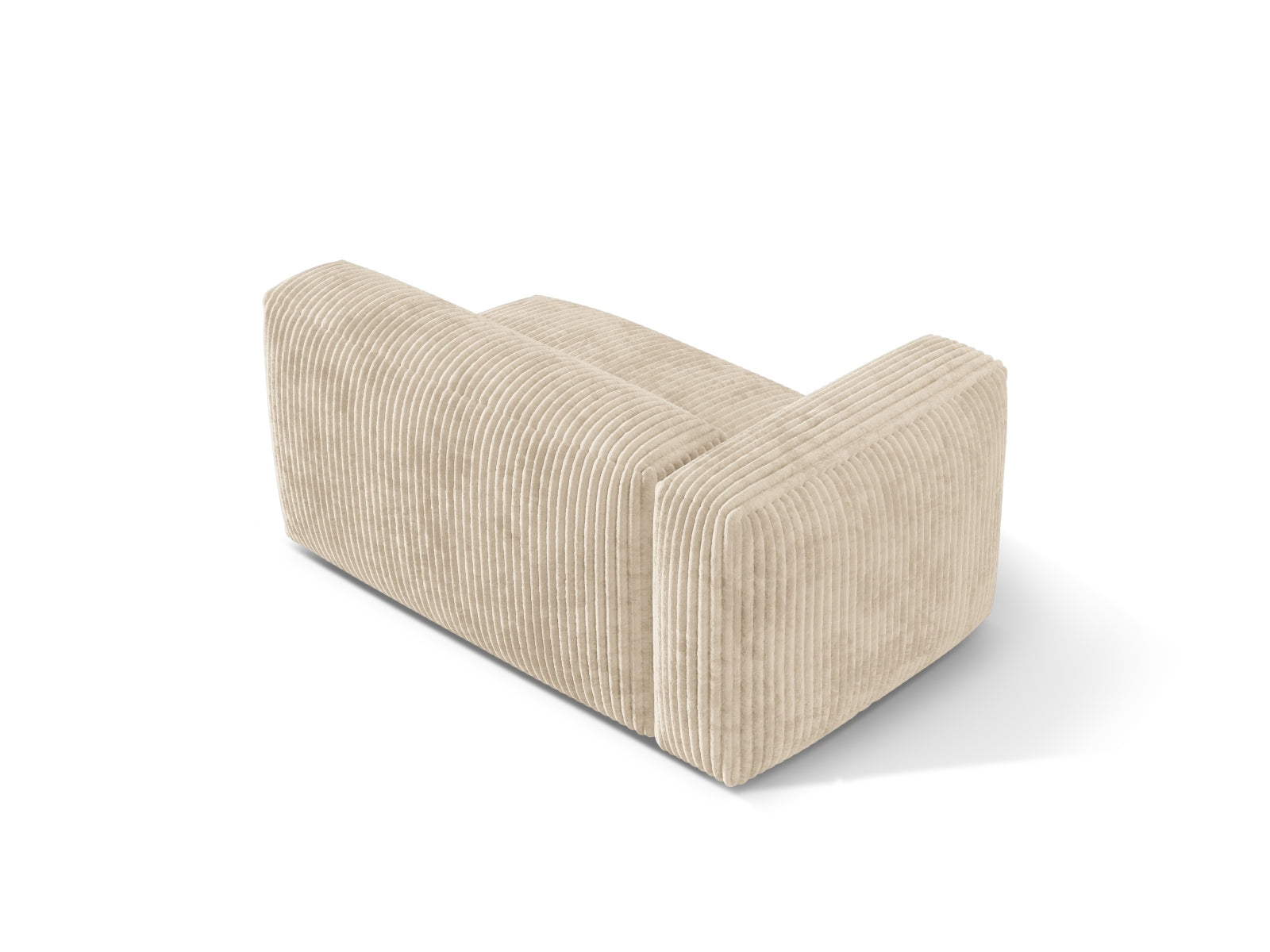 Moderner linker 1-Sitzer des Martina Moduls in zartem Light Beige-Tilia, perfekt für gemütliche Wohnräume und geschmackvolle Einrichtung.