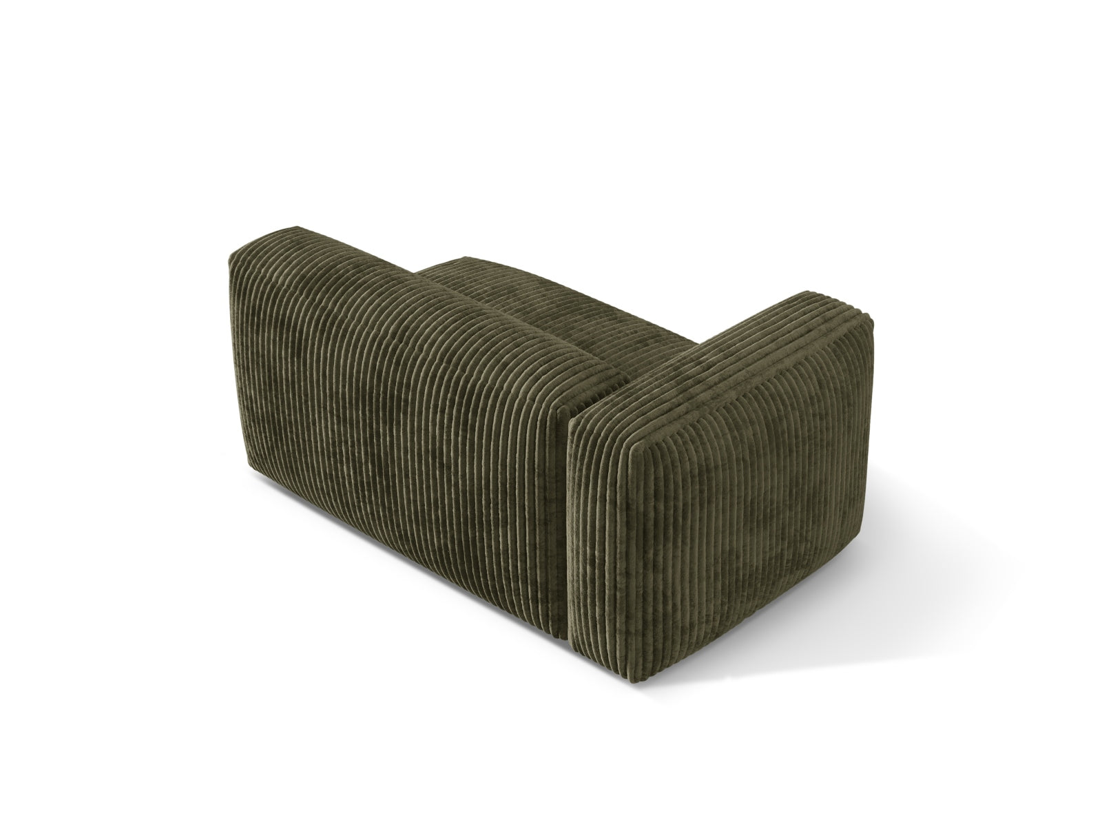 Stylischer linker 1-Sitzer Martina Modul in Moss Green-Tilia, perfekt für kreative Raumgestaltungen und moderne Einrichtungsideen.