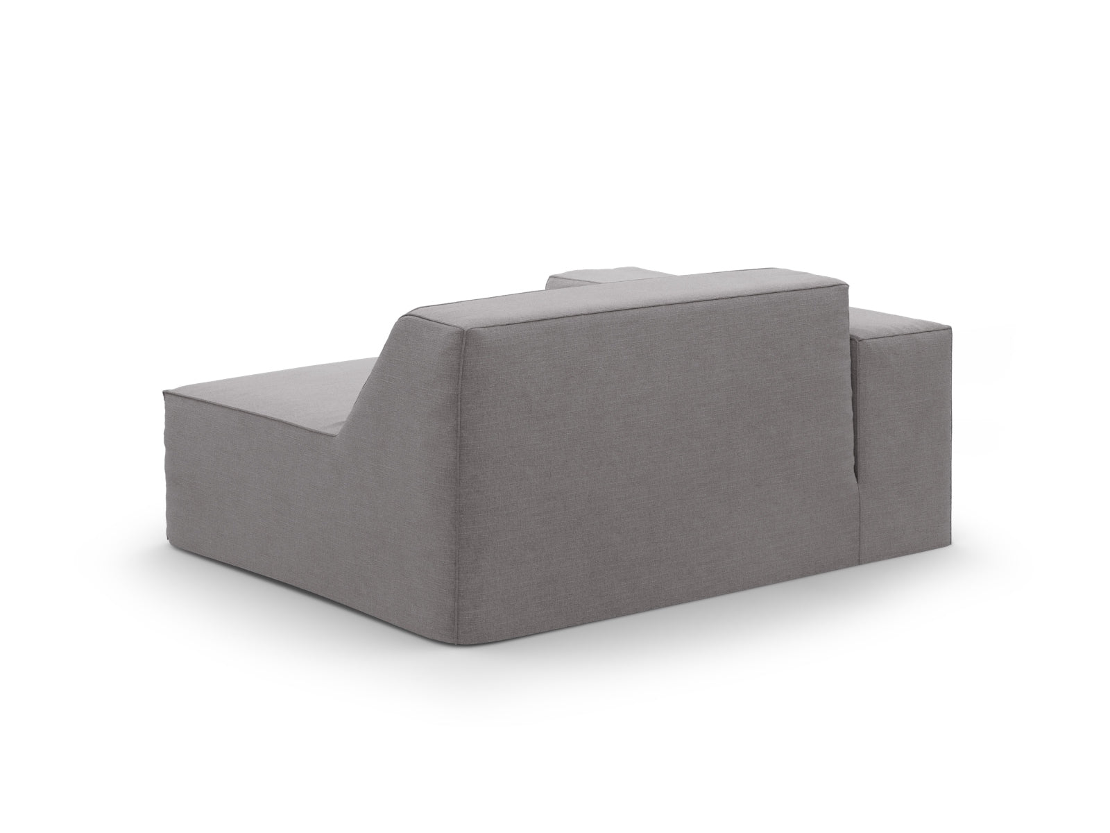 Eleganter 1-Sitzer Jodie Modul links in stilvollem Grau, ideal für flexible Raumgestaltungen und komfortable Sitzgelegenheiten.