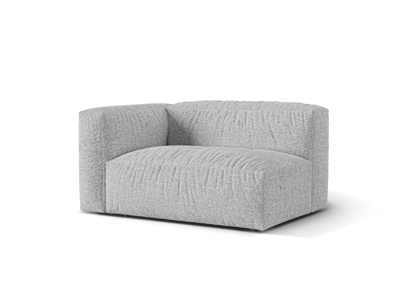 Elegantes Doppelsitz-Sofa links Martina in stilvollem Silver-Monet, ideal für moderne Wohnräume und vielseitige Gestaltungsmöglichkeiten.