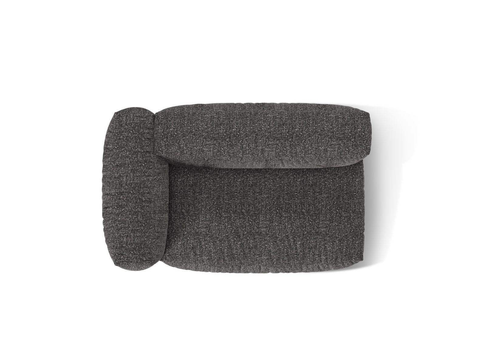 Stylisches Doppelsitz-Sofa links Martina in edlem Anthrazit, perfekt für zeitgemäße Wohnräume und gemütliche Entspannung.