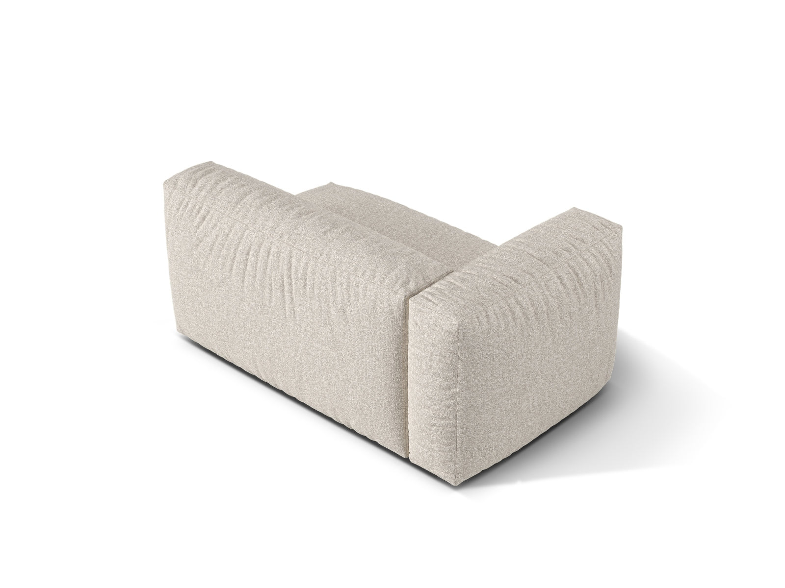Beige Doppelsitz-Sofa links Martina von Micadoni, perfekt für moderne Wohnkonzepte, bietet Komfort und stilvolle Flexibilität in jedem Raum.