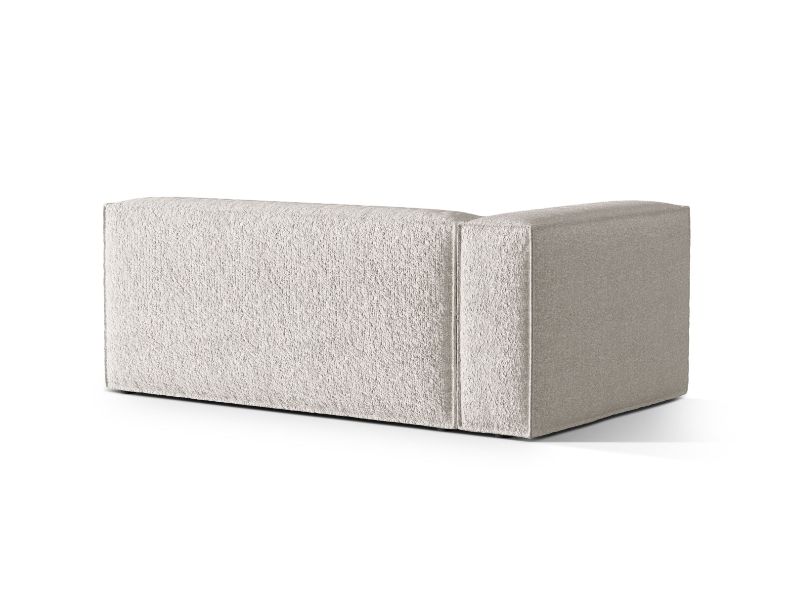 Modernes 3-Sitzer Nuria Boucle Modular Sofa in sanften Grau-Beige-Tönen, linksseitig, perfekt für gemütliche und stilvolle Wohnlandschaften.