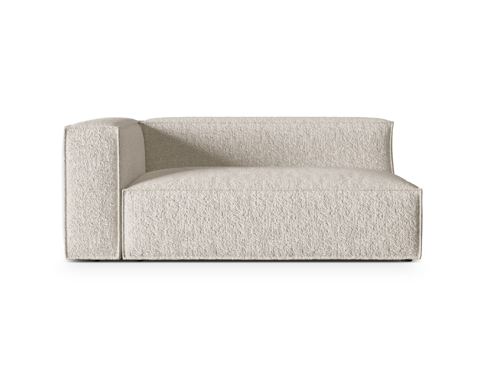 Nuria Boucle Modular Sofa links 3 Sitzer in Beige präsentiert im Onlineshop von KAQTU Design AG. Modulares Sofa ist von Micadoni