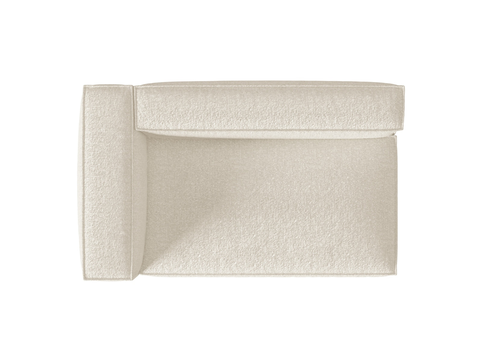 Elegantes, modulares 3-Sitzer Sofa Nuria Boucle in Ivory-Monet, ideal für zeitgemäße Einrichtungsideen, von Micadoni.