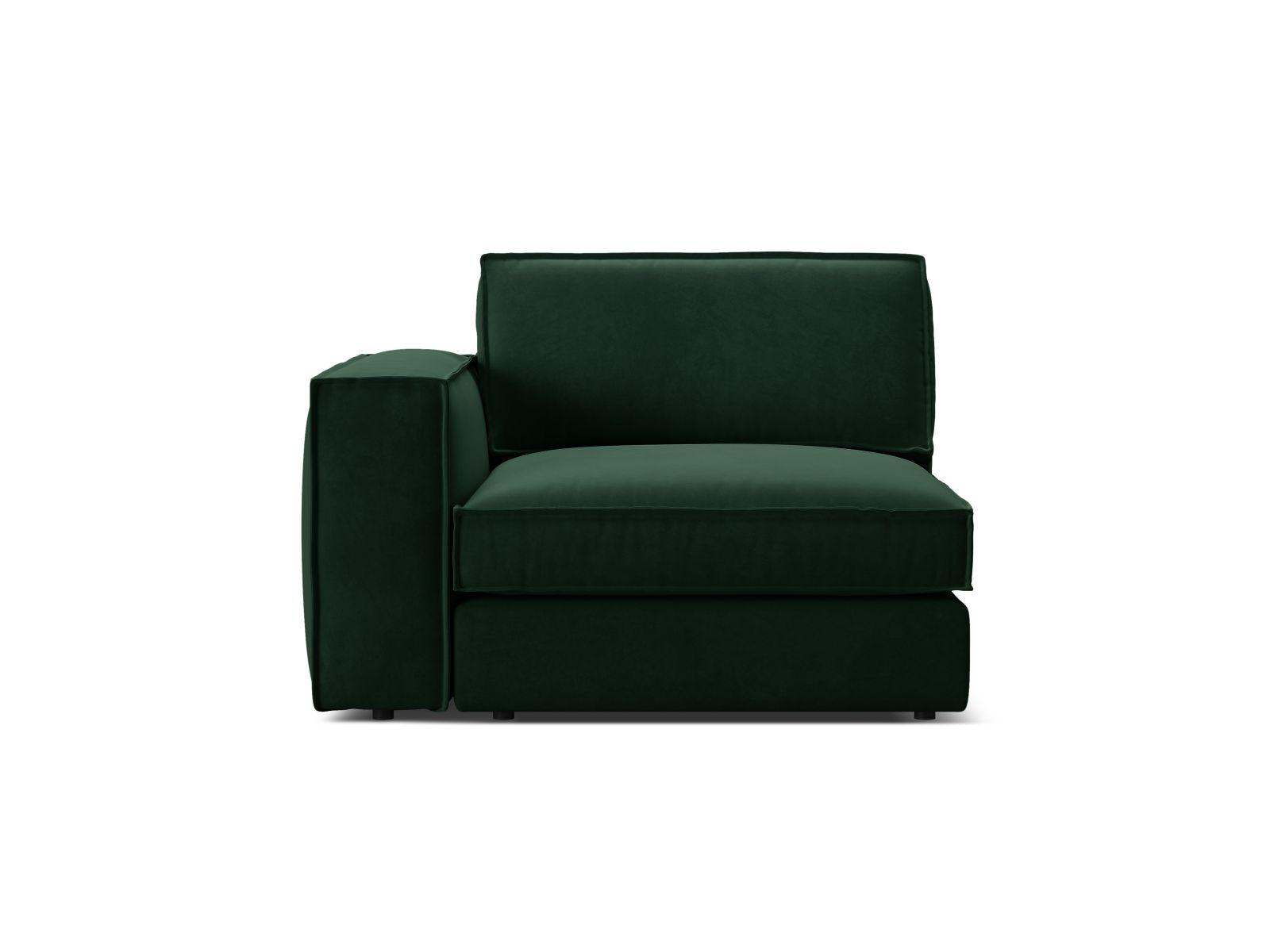 1-Sitzer Modul links Pola in Bottle Green-Salvador präsentiert im Onlineshop von KAQTU Design AG. Modulares Sofa ist von Micadoni