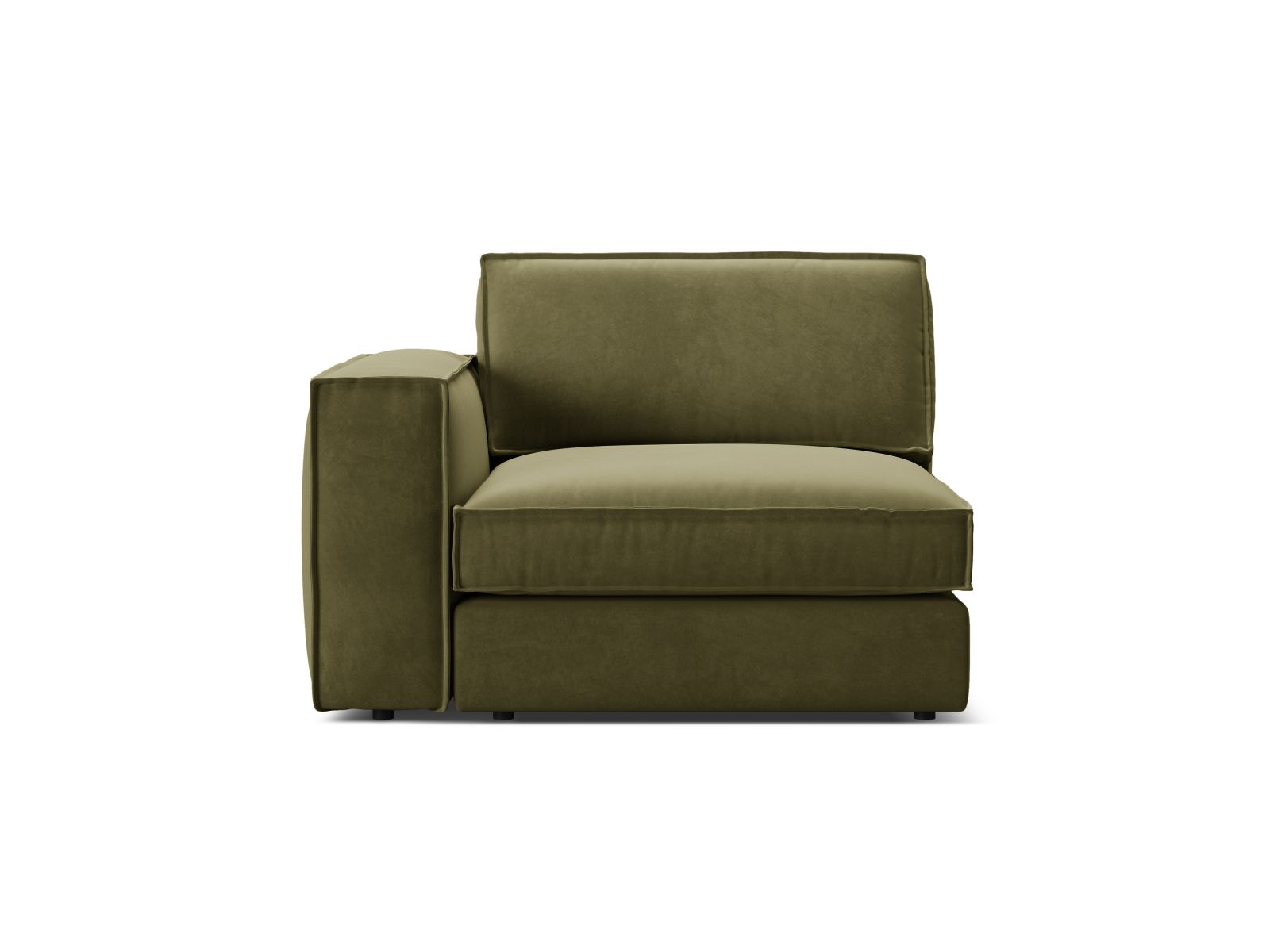 1-Sitzer Modul links Pola in Green-Salvador präsentiert im Onlineshop von KAQTU Design AG. Modulares Sofa ist von Micadoni