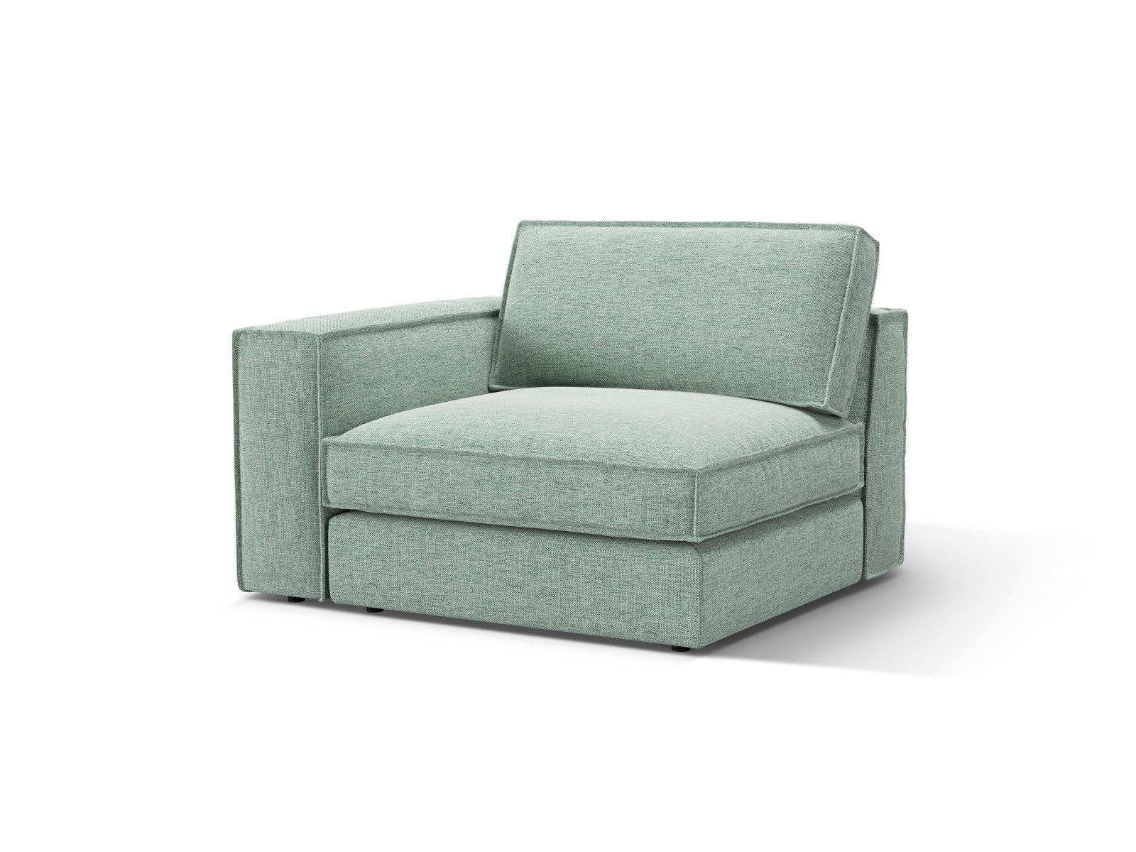 Elegantes 1-Sitzer Modul links in Mint von Micadoni, ideal für individuelle Sofa-Gestaltung im modernen Wohnraum.