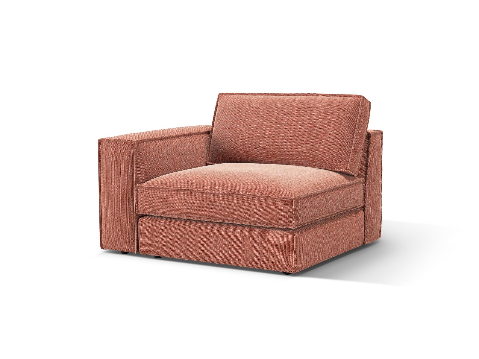 Elegantes 1-Sitzer Modul links Pola von Micadoni, ideal für individuelle Sofa-Gestaltung im modernen Wohnraum.