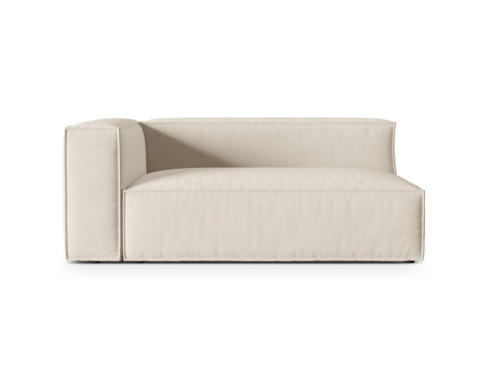 Nuria Velour links Modular Sofa 3 Sitzer in Beige präsentiert im Onlineshop von KAQTU Design AG. Modulares Sofa ist von Micadoni