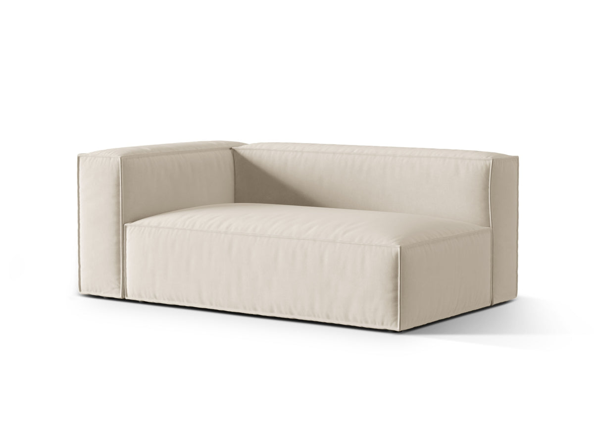 Nuria Velour links Modular Sofa 3 Sitzer in Beige-Paris präsentiert im Onlineshop von KAQTU Design AG. Modulares Sofa ist von Micadoni