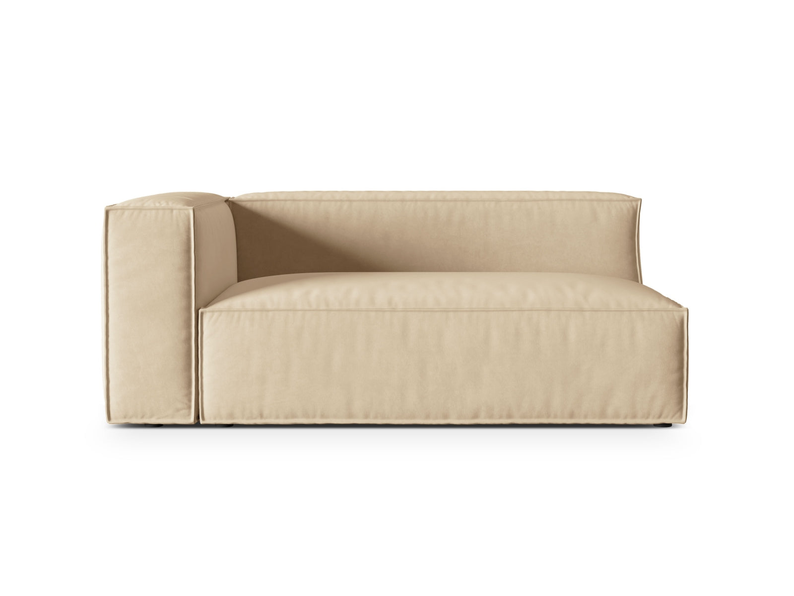 Nuria Velour links Modular Sofa 3 Sitzer in Nude präsentiert im Onlineshop von KAQTU Design AG. Modulares Sofa ist von Micadoni