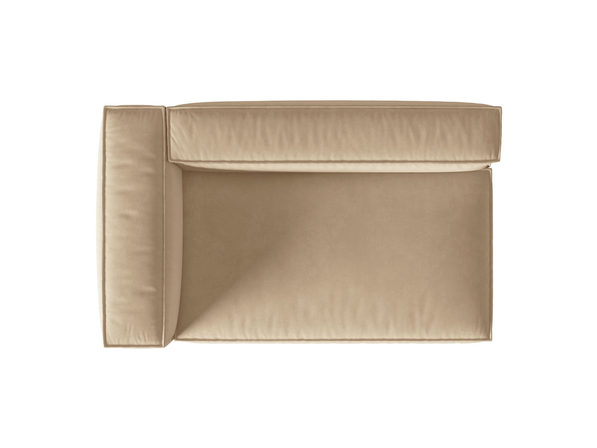 Nuria Velour links Modular Sofa 3 Sitzer in Nude-Paris präsentiert im Onlineshop von KAQTU Design AG. Modulares Sofa ist von Micadoni