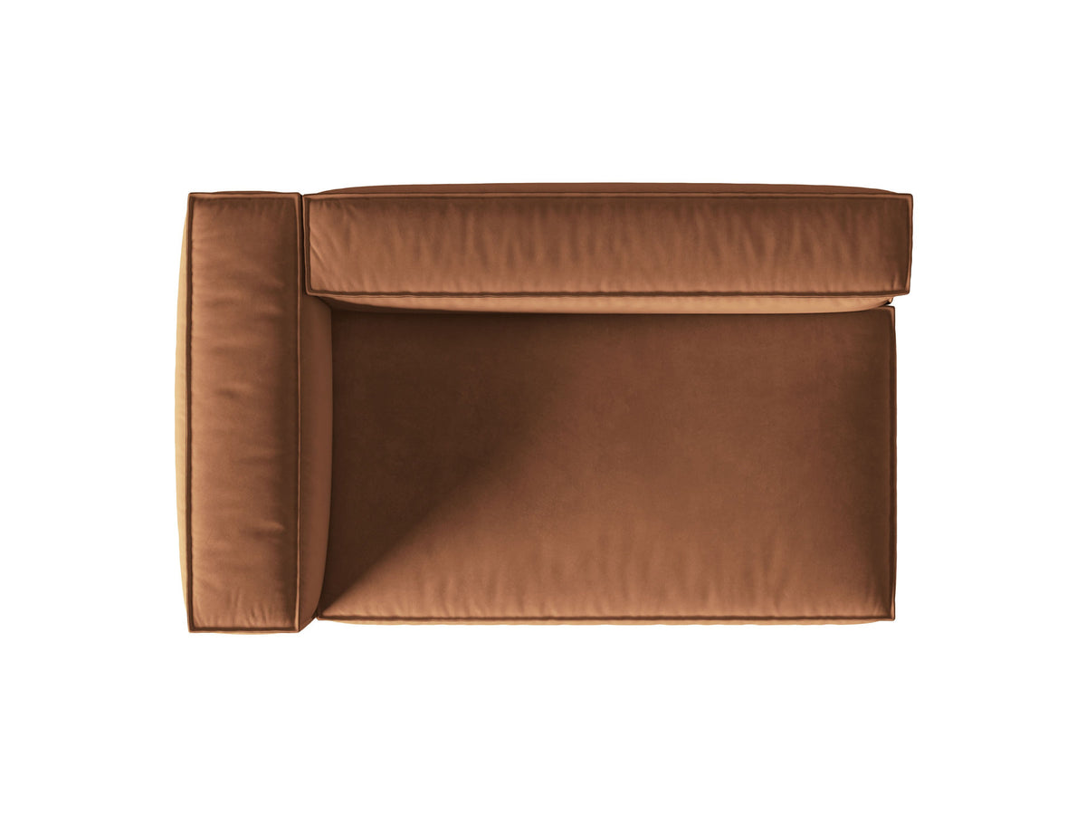 Nuria Velour links Modular Sofa 3 Sitzer in Honey-Paris präsentiert im Onlineshop von KAQTU Design AG. Modulares Sofa ist von Micadoni