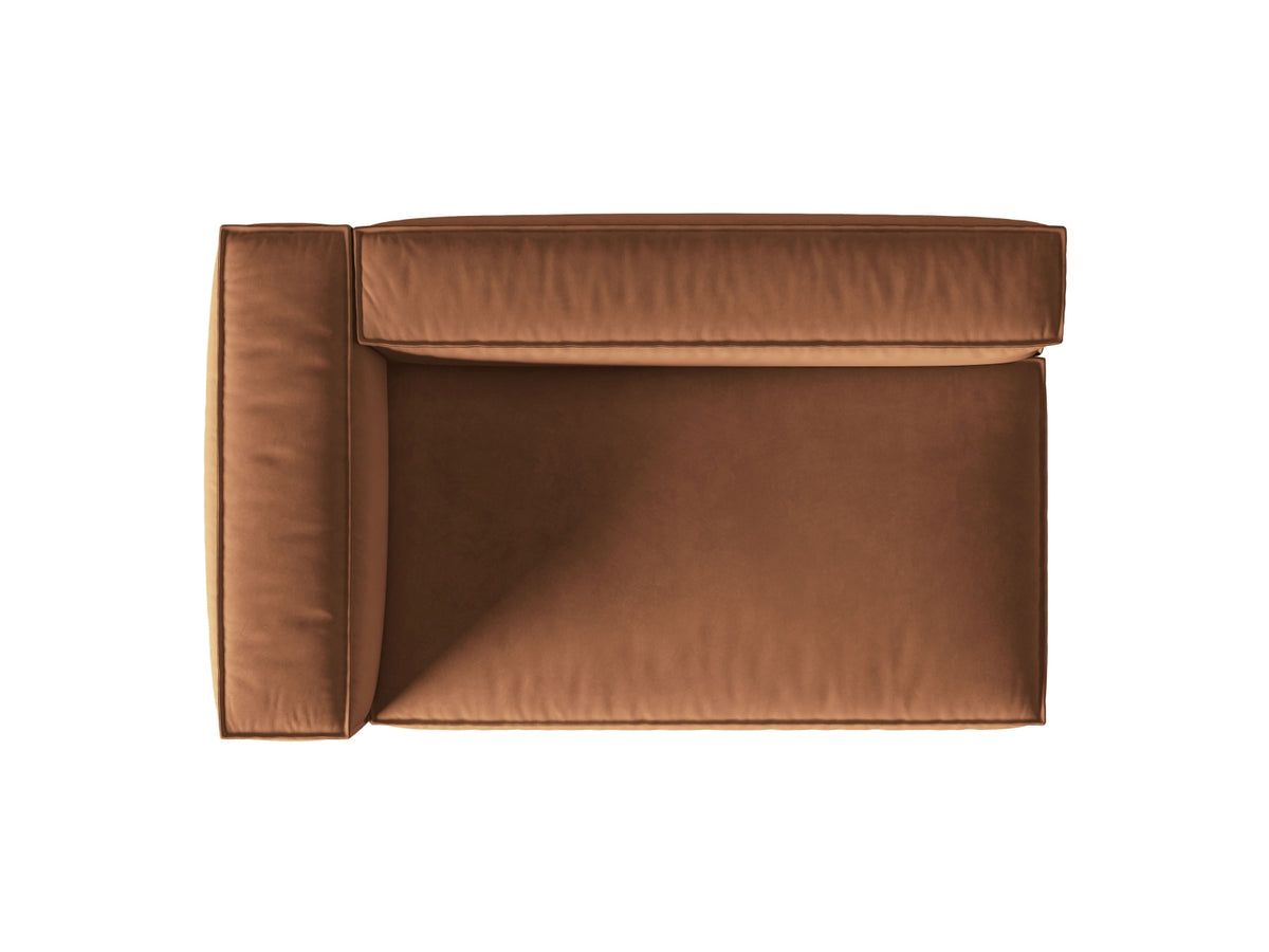 Nuria Velour links Modular Sofa 3 Sitzer in Honey-Paris präsentiert im Onlineshop von KAQTU Design AG. Modulares Sofa ist von Micadoni