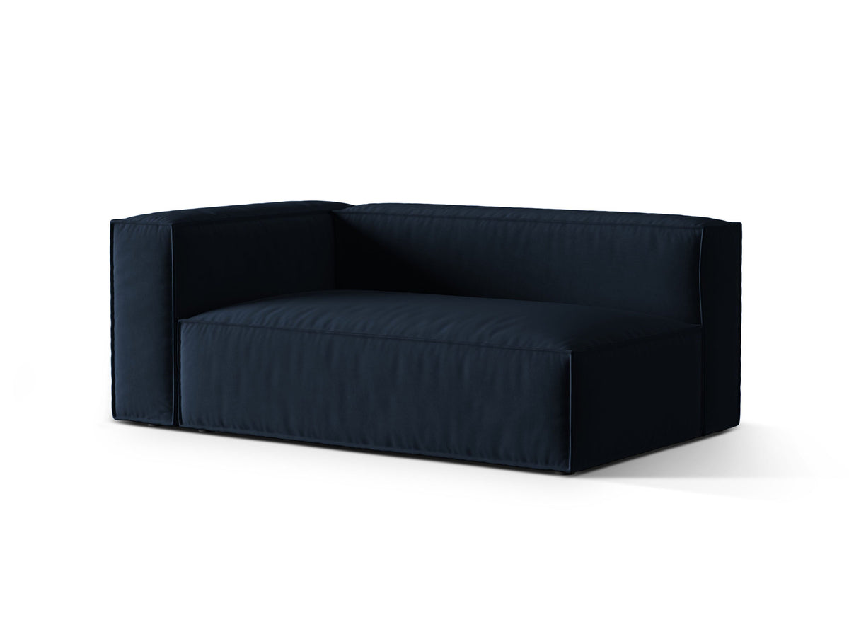 Nuria Velour links Modular Sofa 3 Sitzer in Dark Blue-Paris präsentiert im Onlineshop von KAQTU Design AG. Modulares Sofa ist von Micadoni