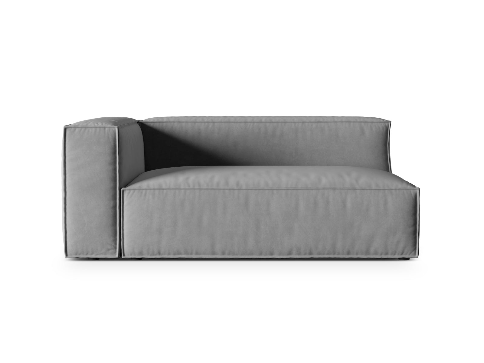 Nuria Velour links Modular Sofa 3 Sitzer in Grey-Paris präsentiert im Onlineshop von KAQTU Design AG. Modulares Sofa ist von Micadoni