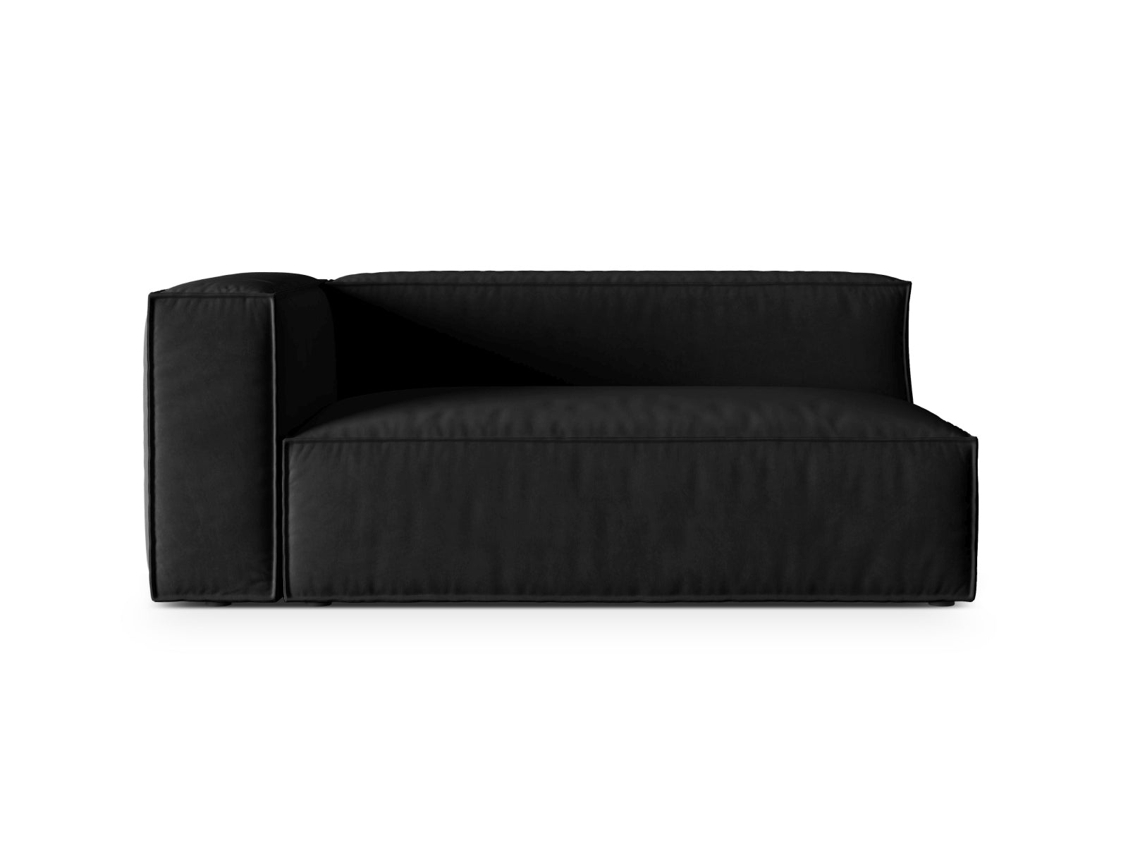 Nuria Velour links Modular Sofa 3 Sitzer in Black-Paris präsentiert im Onlineshop von KAQTU Design AG. Modulares Sofa ist von Micadoni