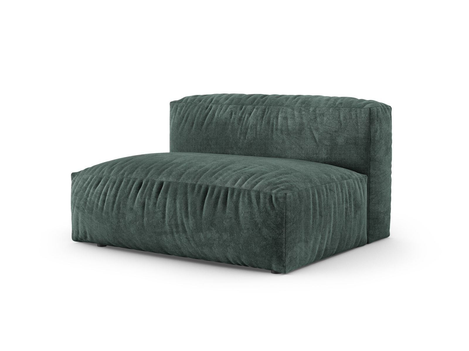 Elegantes XL Doppelsitz-Sofa links Martina in Petrol-Vogue, ideal für stilvolle Wohnräume. Modulares Design von Micadoni.