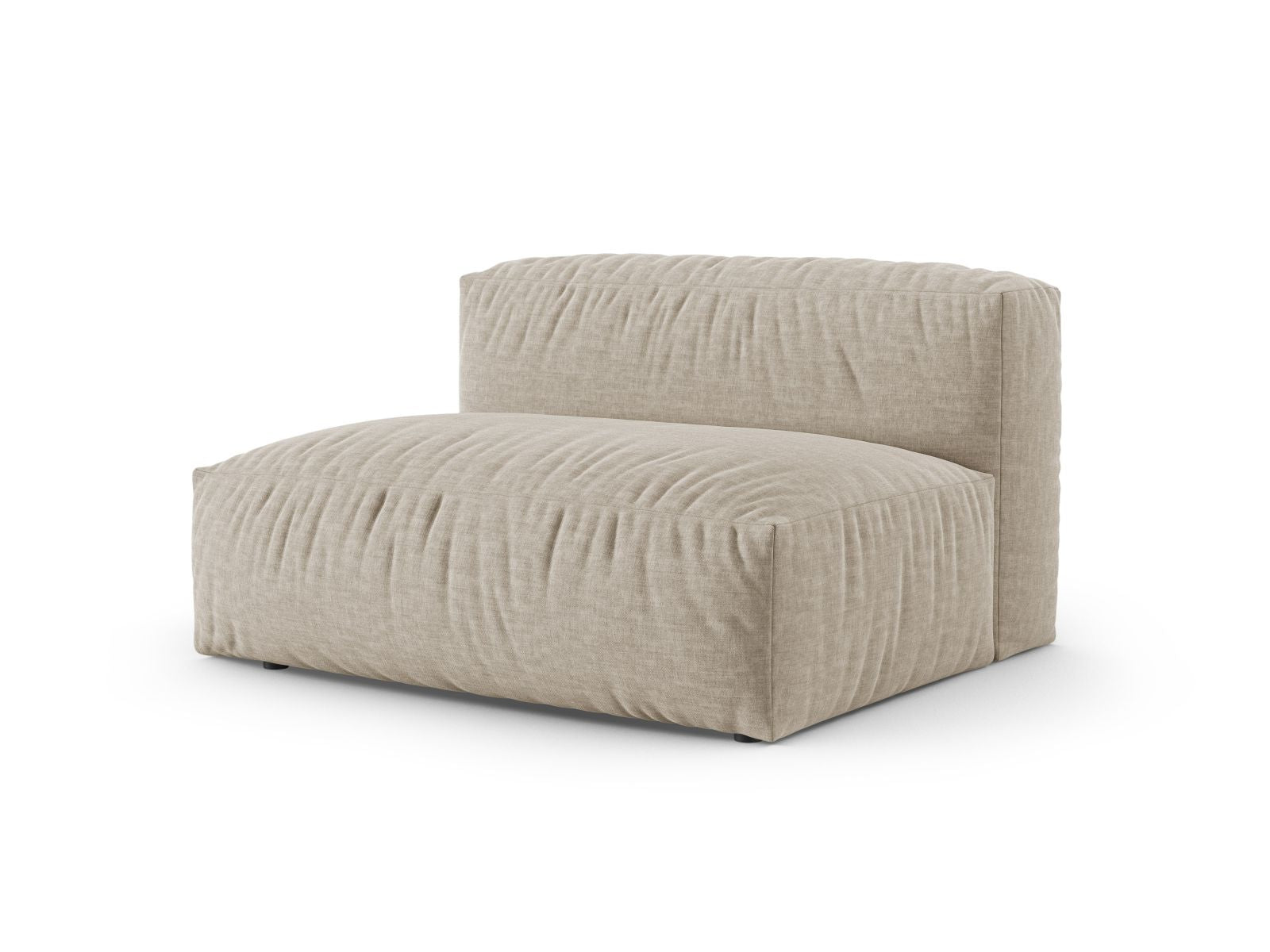 Elegantes XL Doppelsitz-Sofa links Martina in hellem Beige, ideal für moderne Wohnräume. Teil der modularen Sofa-Kollektion von Micadoni.