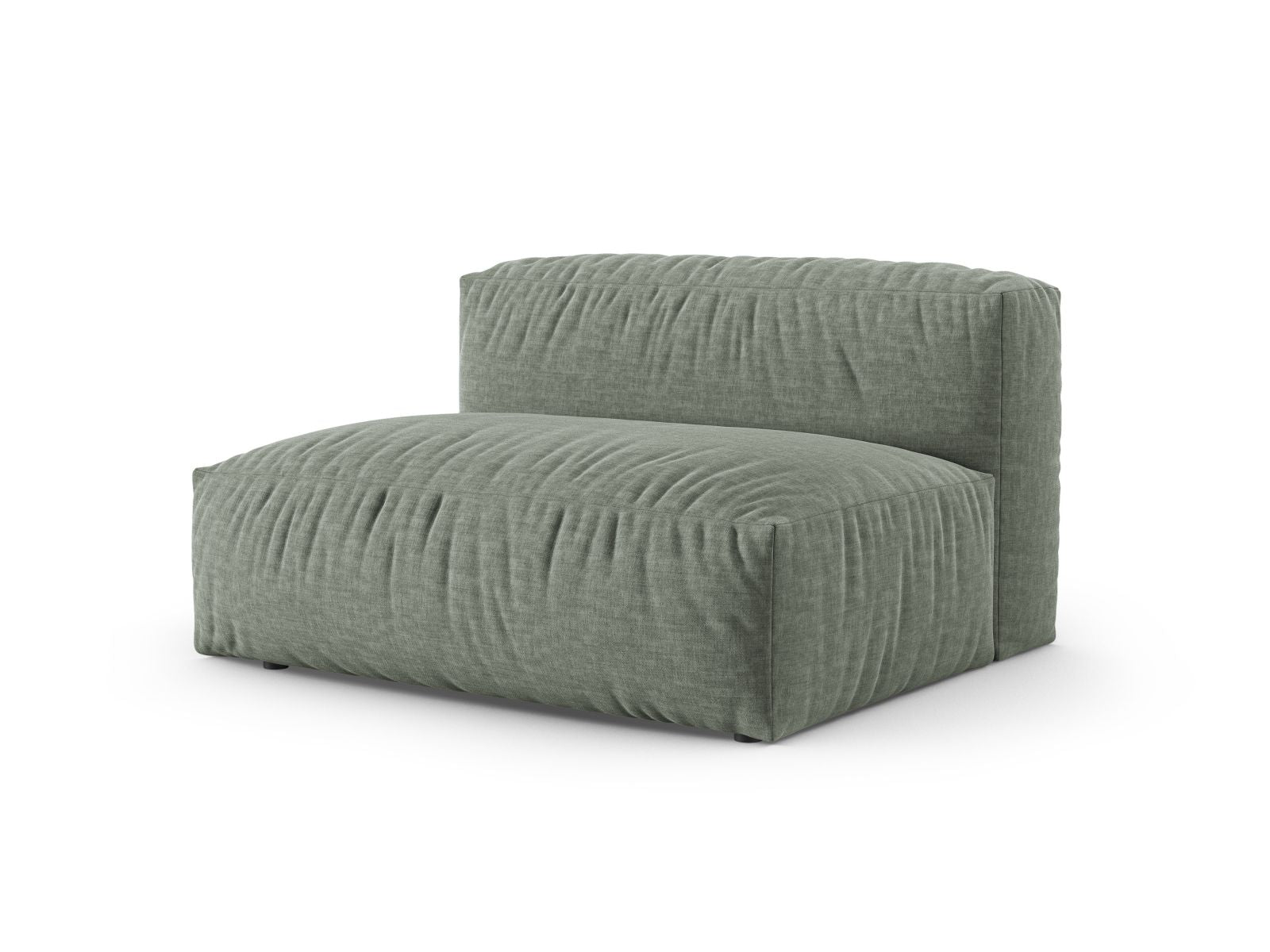 Elegantes XL Doppelsitz-Sofa links Martina in Moss Green-Boston, ideal für stilvolle Wohnräume. Modulares Design von Micadoni.