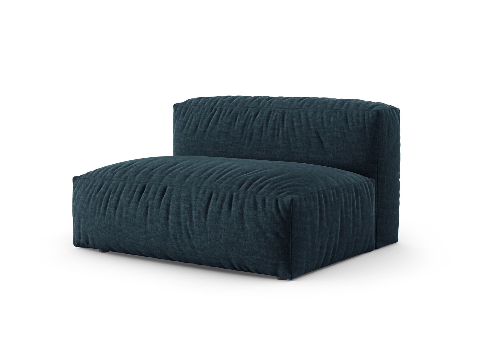 Elegantes XL Doppelsitz-Sofa links Martina in Blue Jeans-Boston, ideal für stilvolle Wohnräume. Modulares Design von Micadoni.