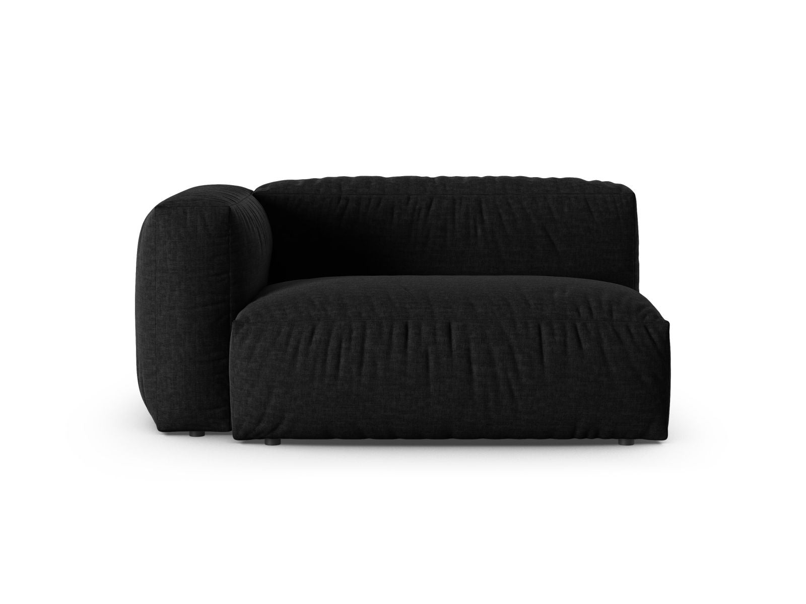 Doppelsitz-Sofa links XL Martina in Black-Boston präsentiert im Onlineshop von KAQTU Design AG. Modulares Sofa ist von Micadoni