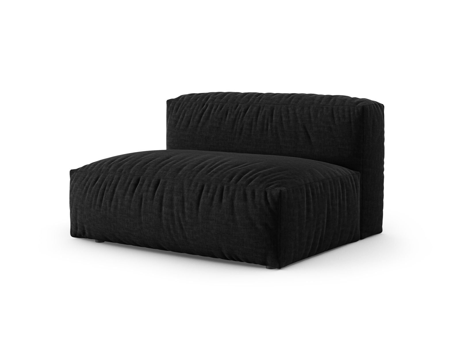Elegantes XL Doppelsitz-Sofa links Martina in stilvollem Black-Boston, ideal für moderne Wohnräume. Hochwertige Verarbeitung von Micadoni.