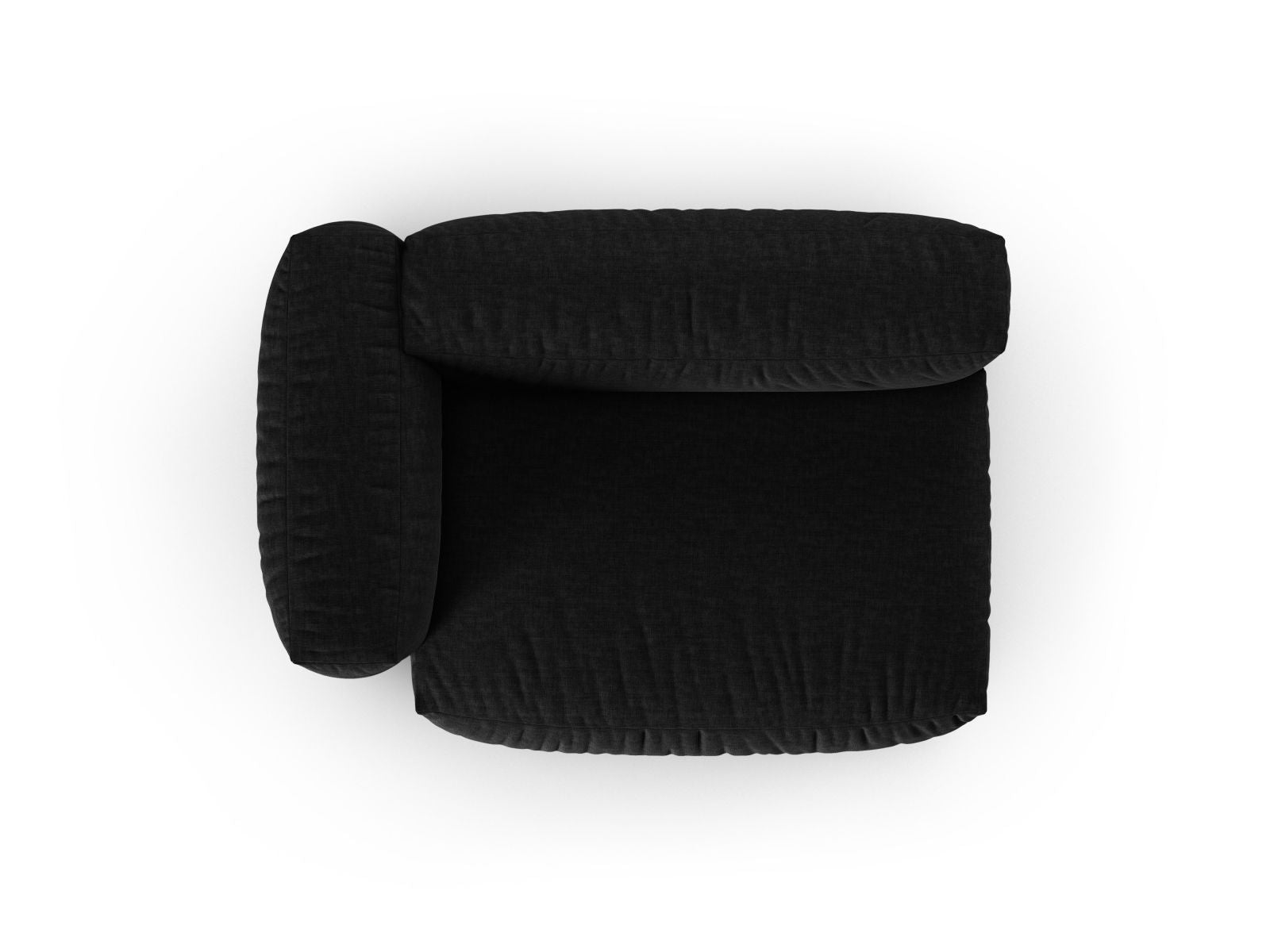 Stilvolles XL Doppelsitz-Sofa links Martina in edlem Black-Boston, perfekt für moderne Wohnkonzepte. Hochwertige Materialien von Micadoni.