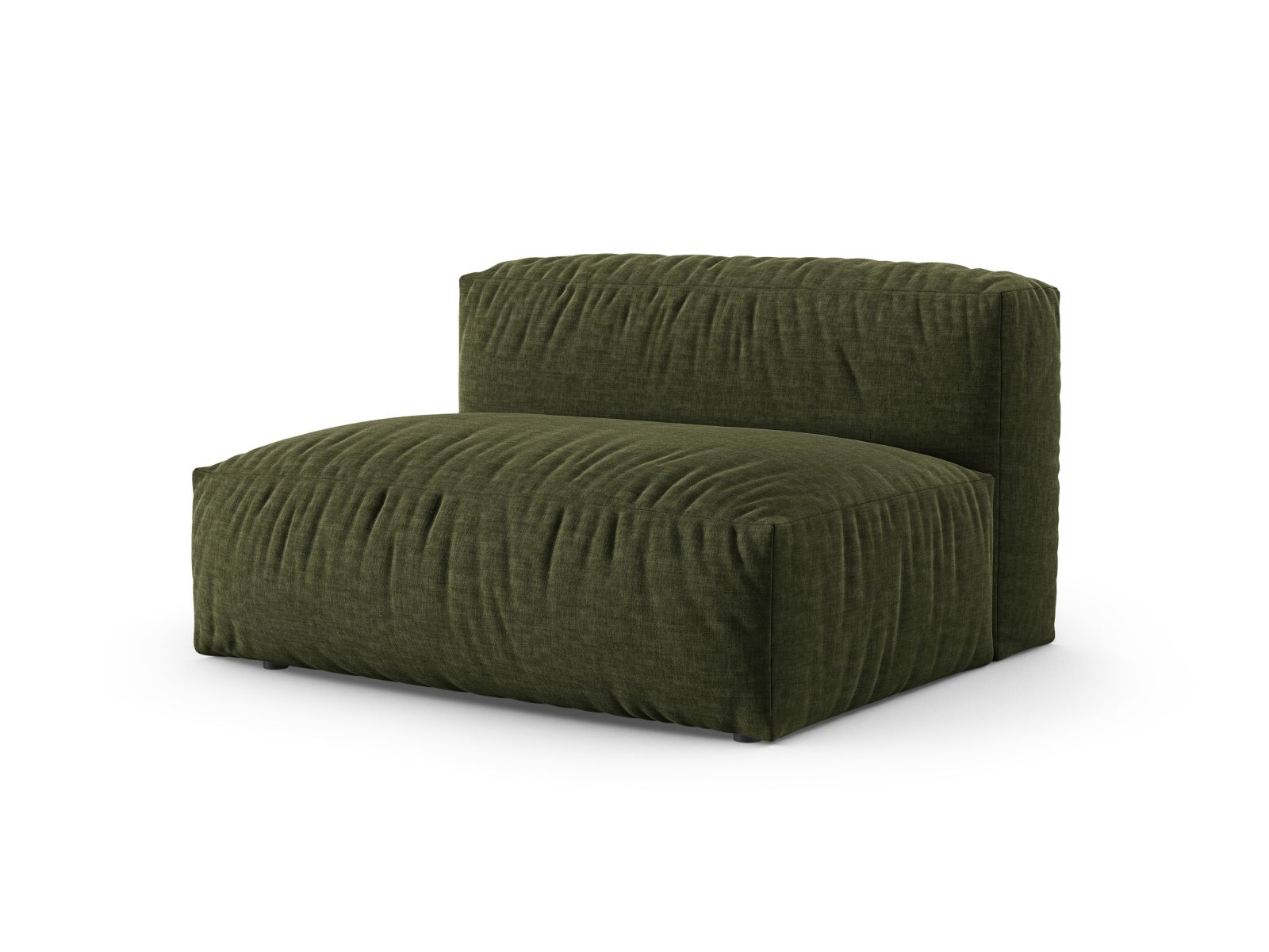 Elegantes XL Doppelsitz-Sofa links Martina in Green-Boston, ideal für stilvolle Wohnräume. Modulares Design von Micadoni.