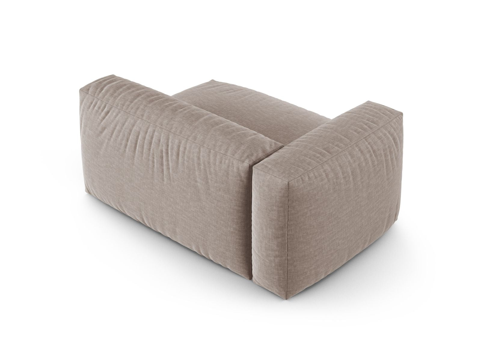 Elegantes XL Doppelsitz-Sofa links Martina in stilvollem Dunkelbeige, ideal für moderne Wohnkonzepte und gemütliche Stunden.