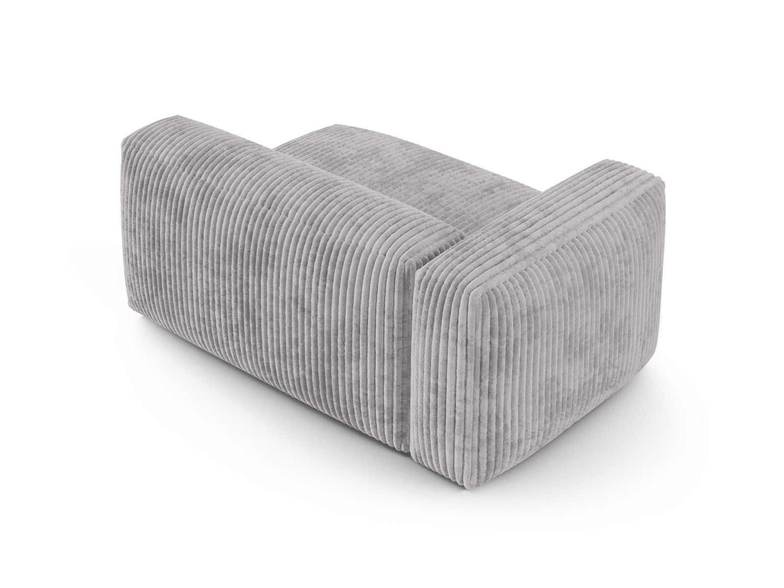 Elegantes XL Doppelsitz-Sofa links Martina in dezentem Grau, ideal für moderne Wohnräume. Flexibles, modulares Design für individuelle Gestaltung.
