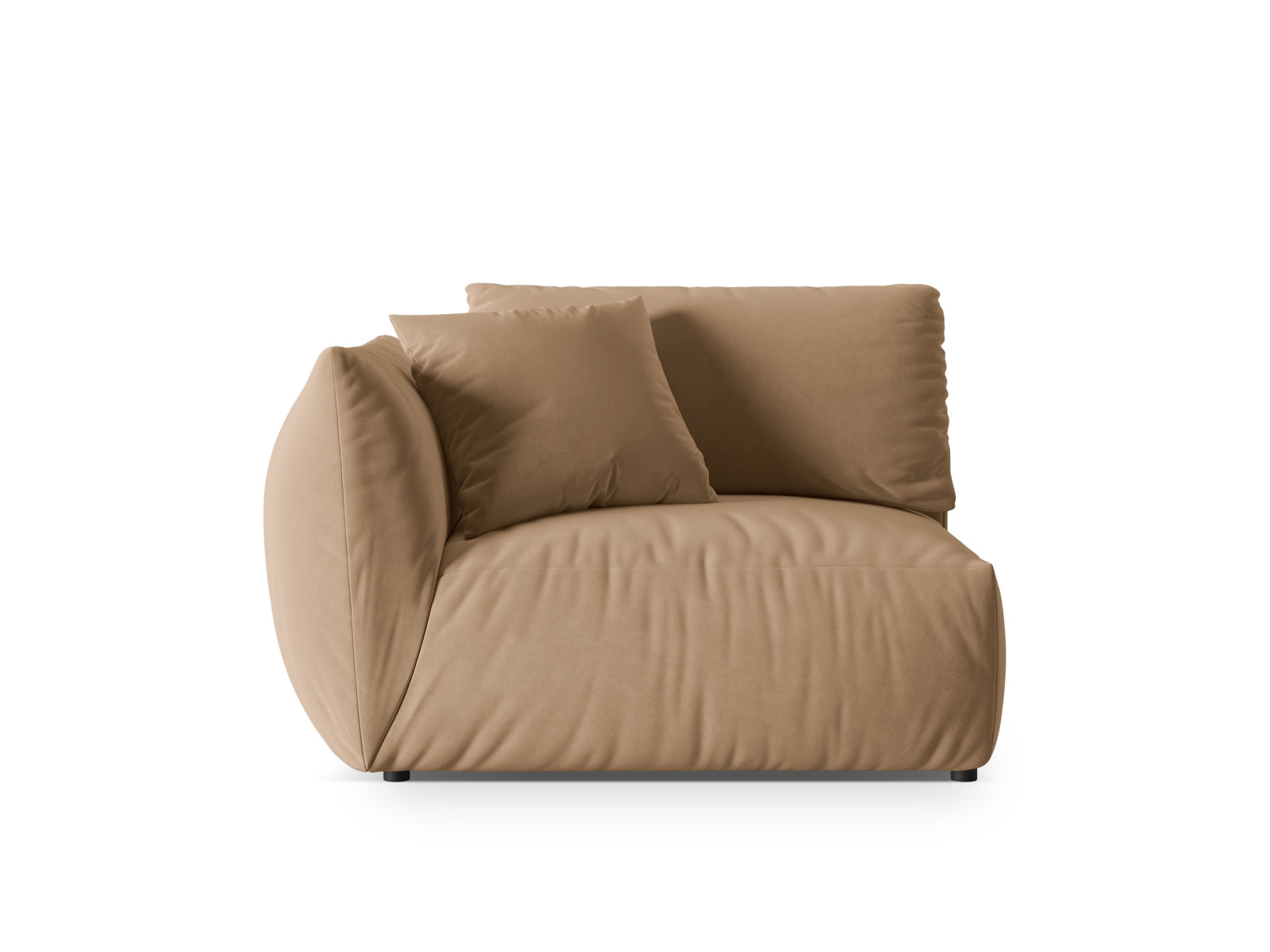Chris Velour Modul links 1 Sitzer in Sand präsentiert im Onlineshop von KAQTU Design AG. Modulares Sofa ist von Micadoni