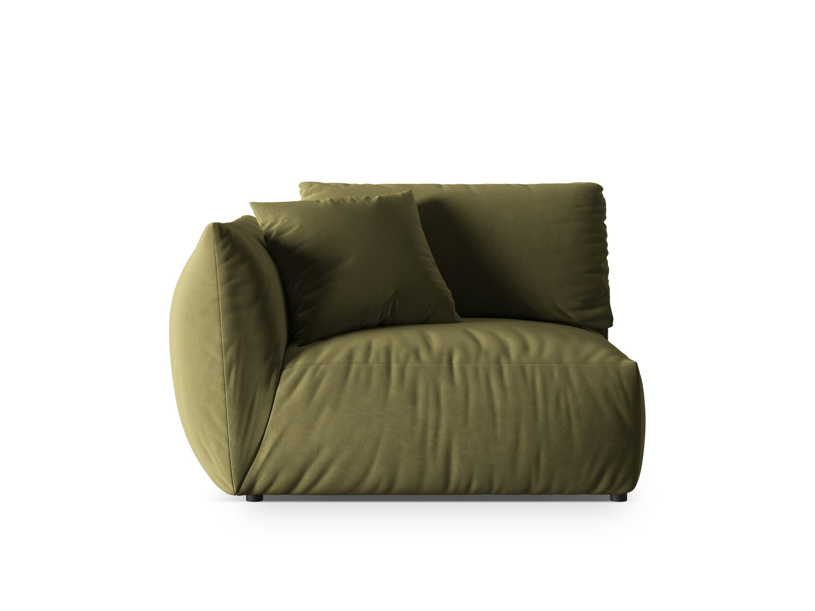 Chris Velour Modul links 1 Sitzer in Light Green präsentiert im Onlineshop von KAQTU Design AG. Modulares Sofa ist von Micadoni
