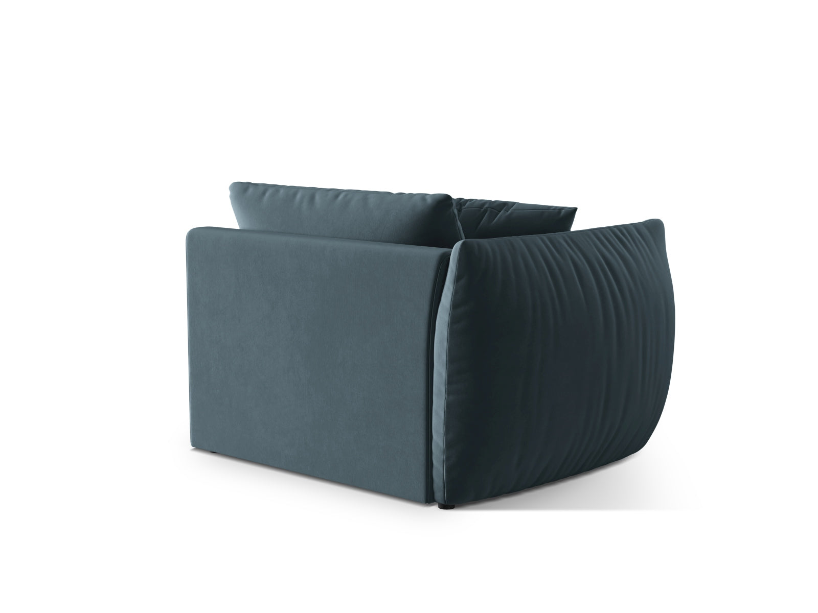 Elegantes 1-Sitzer Modul in zartem Velours, ideal für stilvolle Wohnräume und individuelle Sofa-Gestaltung.