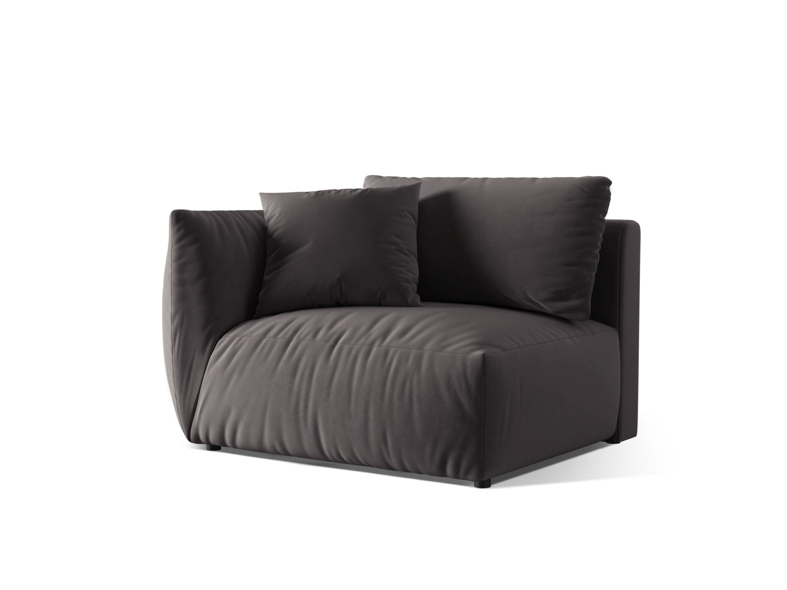 Erleben Sie den Chris Velour Modul links 1 Sitzer von Micadoni – stilvolles Design trifft auf höchsten Sitzkomfort. Ideal für Ihr modernes Zuhause!