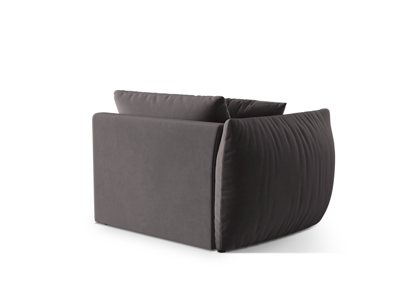 Eleganter 1-Sitzer Chris Velour Modul links in zeitlosem Dunkelgrau, ideal für flexible und stilvolle Wohnräume.