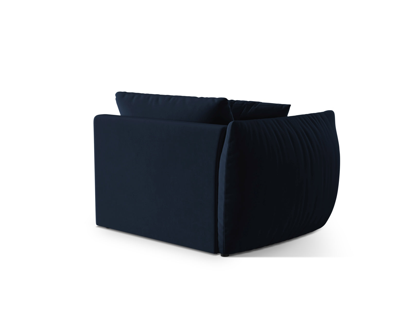 Eleganter Chris Velour Modul links 1 Sitzer in Royal Blue-Casino, ideal für stilvolle Wohnräume und entspannende Lounge-Ecken.