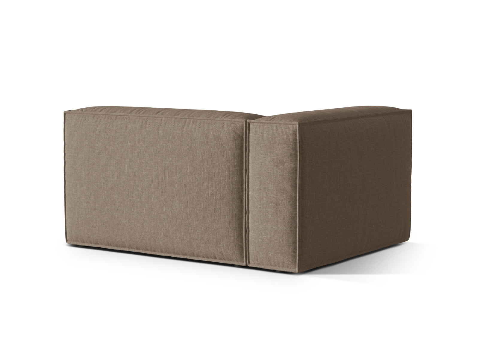 Elegantes 2-Sitzer Sofa links Nuria in sanftem Cappuccino, ideal für stilvolle und flexible Wohnräume.