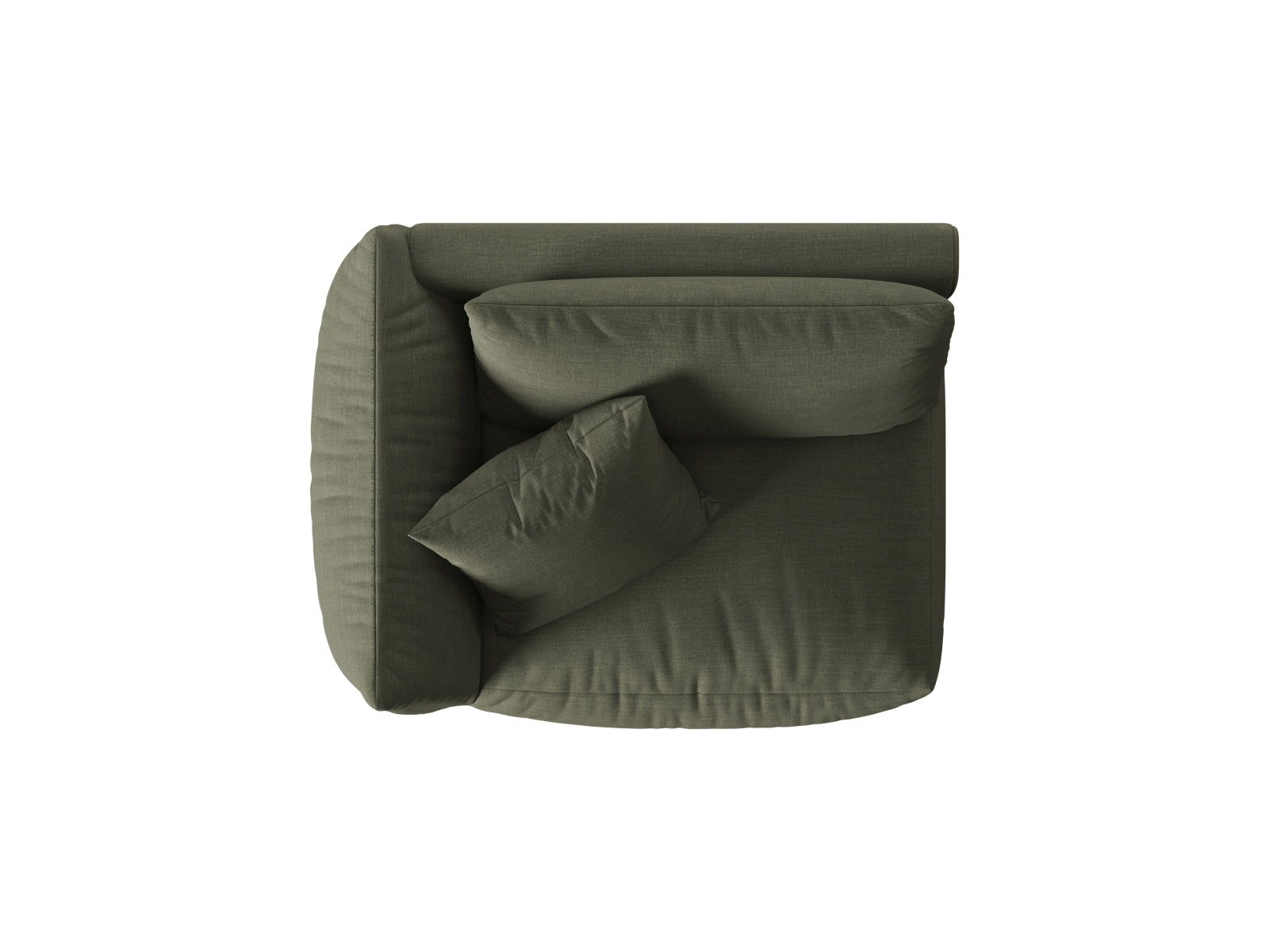 Eleganter 1-Sitzer des Chris Moduls in beruhigendem Blau, ideal für moderne Wohnräume und anpassbare Sofalösungen von Micadoni.