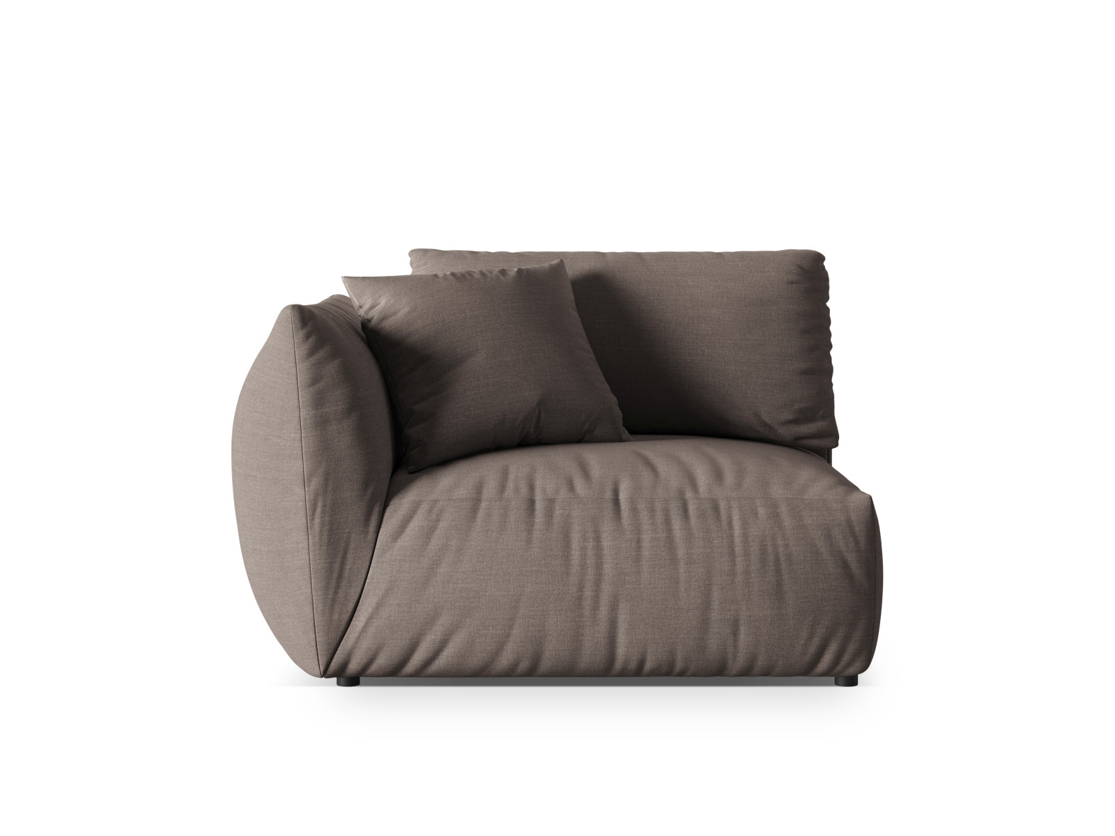 Chris Modul links 1 Sitzer in Warm grey präsentiert im Onlineshop von KAQTU Design AG. Modulares Sofa ist von Micadoni