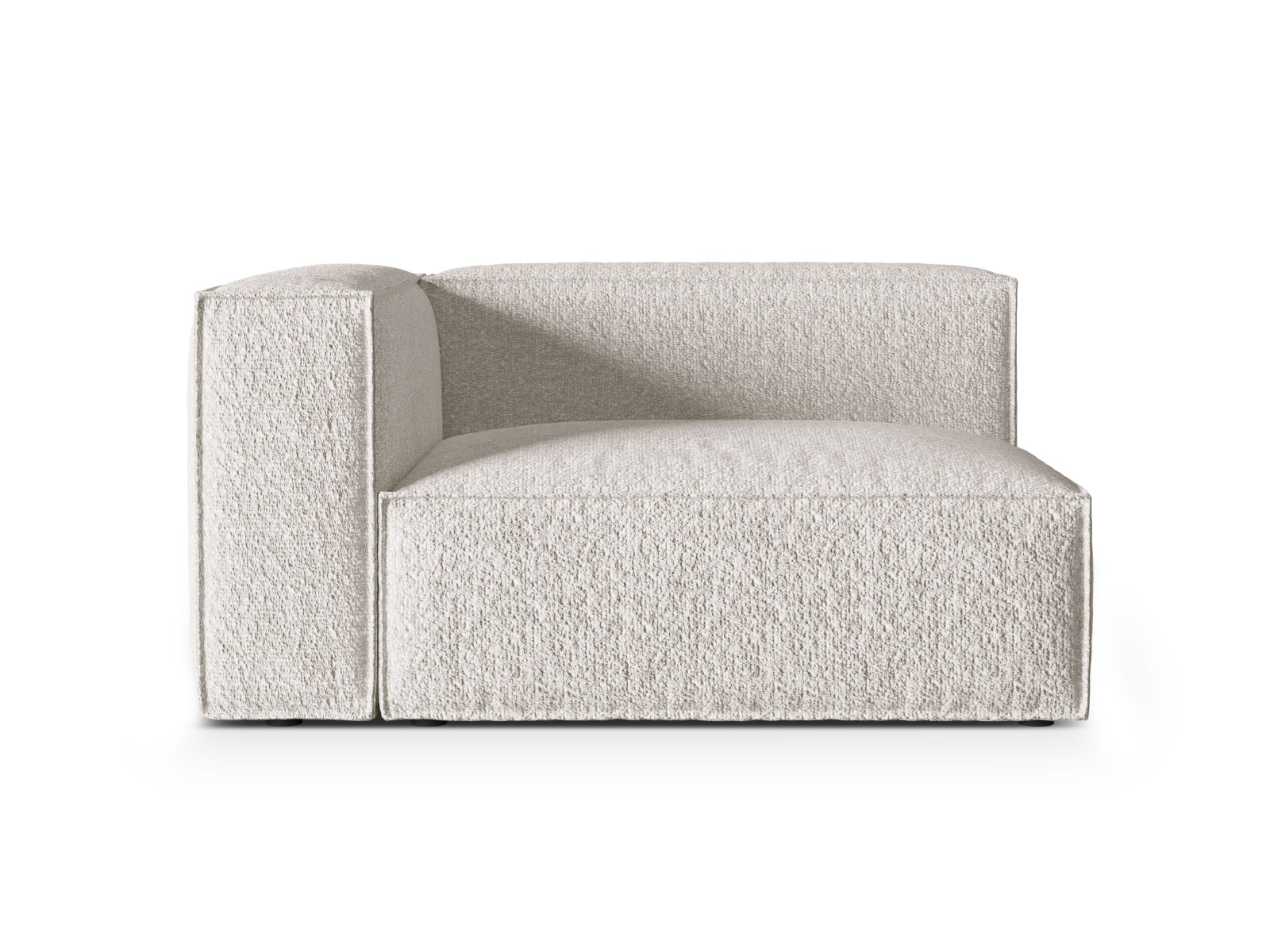 Nuria Boucle Modular Sofa links 2 Sitzer in Grey Beige Melange präsentiert im Onlineshop von KAQTU Design AG. Modulares Sofa ist von Micadoni