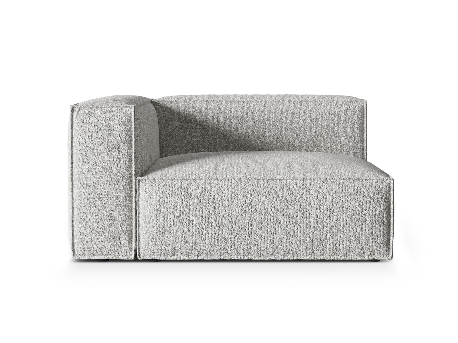 Nuria Boucle Modular Sofa links 2 Sitzer in Silver-Monet präsentiert im Onlineshop von KAQTU Design AG. Modulares Sofa ist von Micadoni