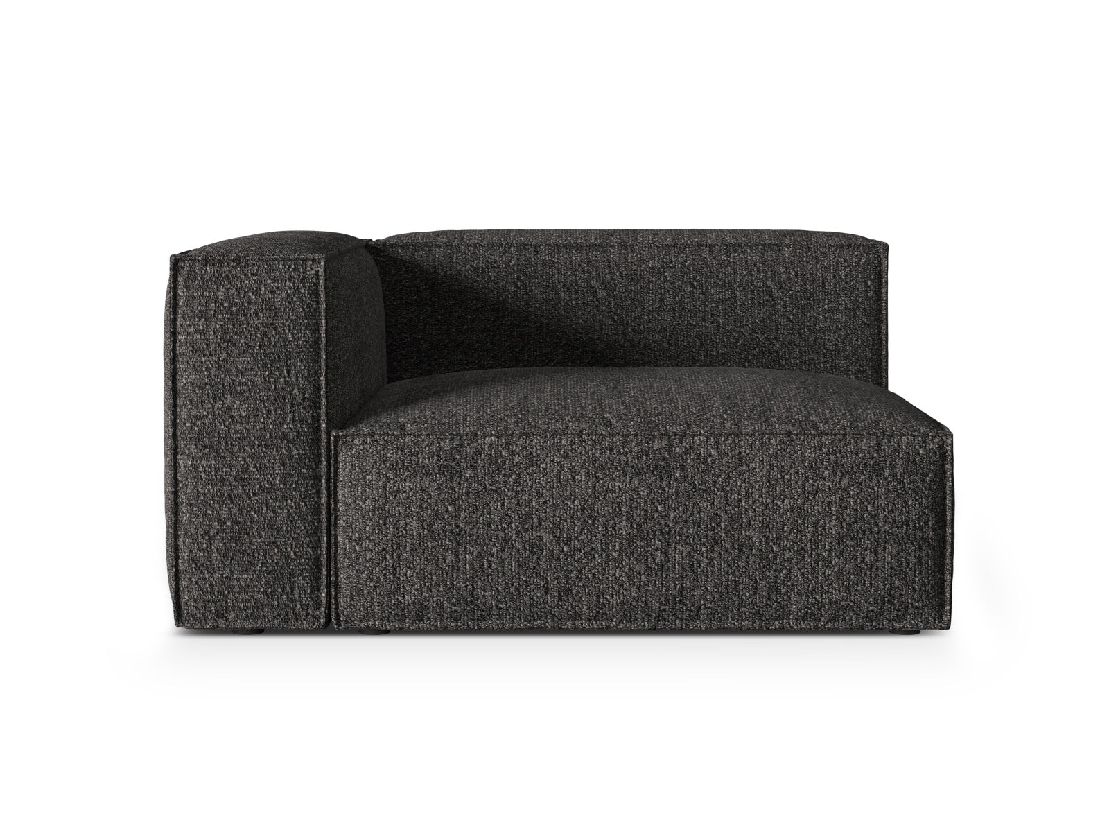 Nuria Boucle Modular Sofa links 2 Sitzer in Anthracite präsentiert im Onlineshop von KAQTU Design AG. Modulares Sofa ist von Micadoni