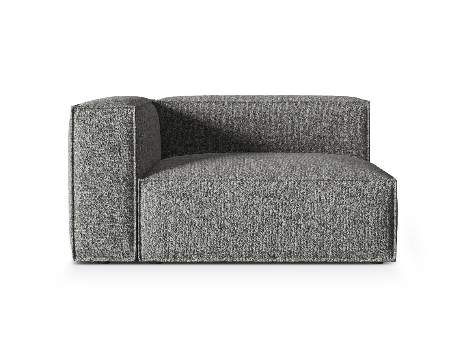Nuria Boucle Modular Sofa links 2 Sitzer in Graphite präsentiert im Onlineshop von KAQTU Design AG. Modulares Sofa ist von Micadoni