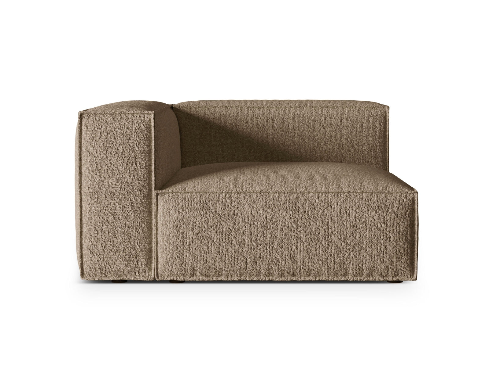 Nuria Boucle Modular Sofa links 2 Sitzer in Cappuccino präsentiert im Onlineshop von KAQTU Design AG. Modulares Sofa ist von Micadoni