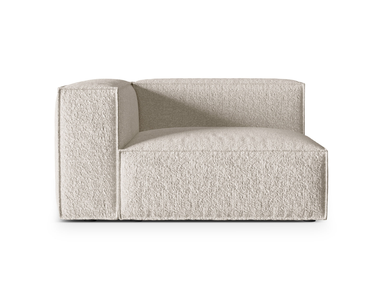 Nuria Boucle Modular Sofa links 2 Sitzer in Beige-Monet präsentiert im Onlineshop von KAQTU Design AG. Modulares Sofa ist von Micadoni