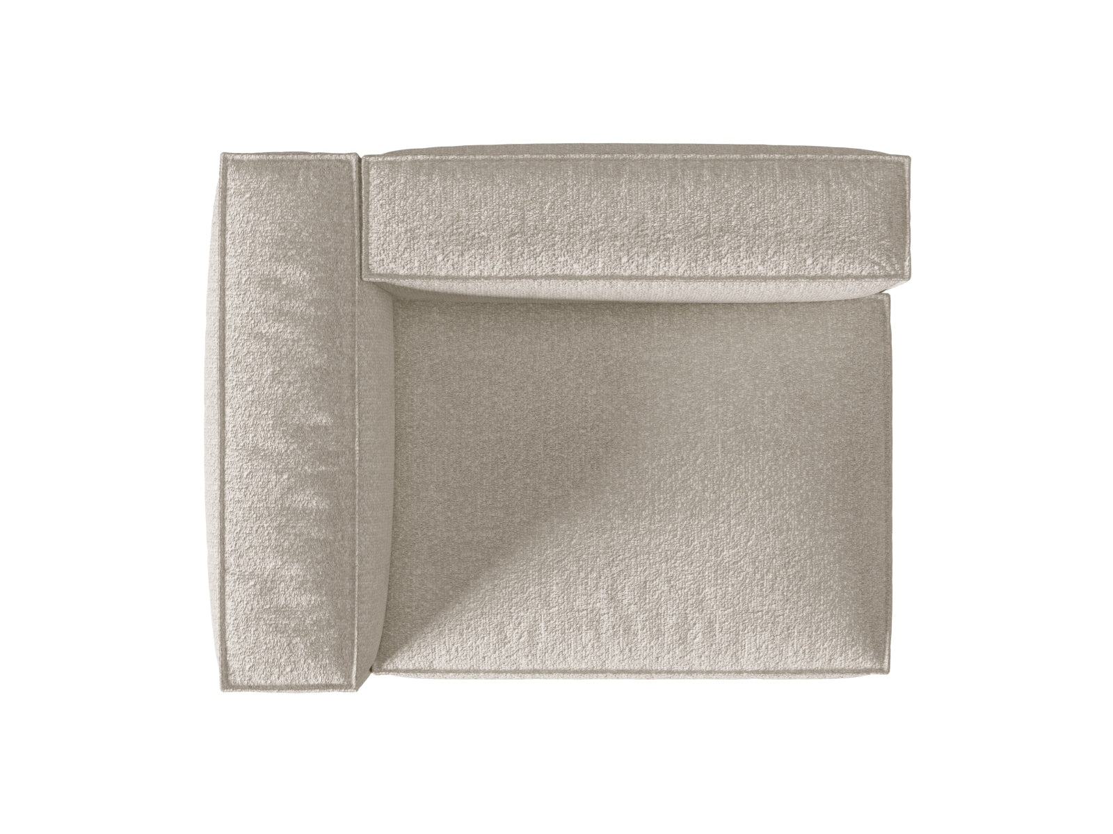 Beige 2-Sitzer Nuria Boucle Modular Sofa von Micadoni, elegantes und vielseitiges Möbelstück für ein modernes Wohnambiente.