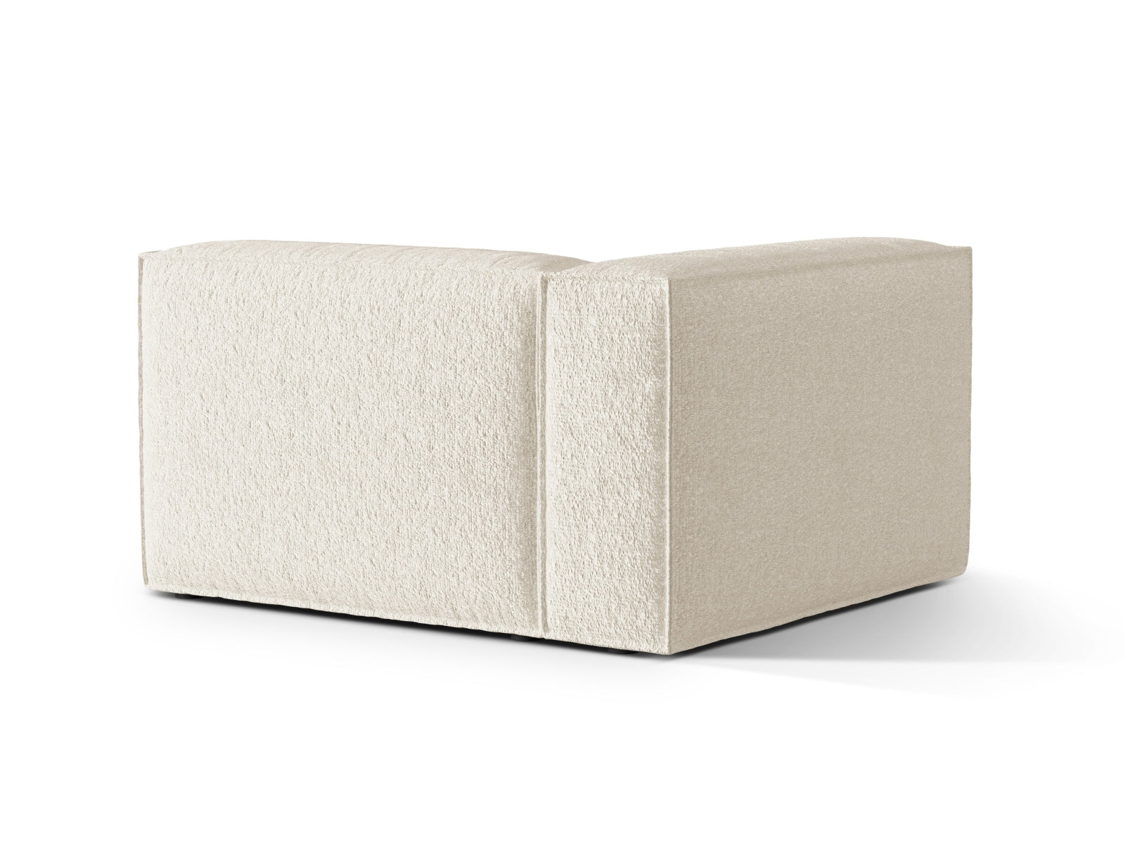 Elegantes Nuria Boucle Modular Sofa links 2 Sitzer in Ivory-Monet, ideal für stilvolle Wohnräume, erhältlich bei KAQTU Design AG.